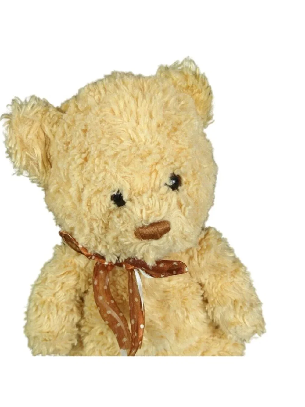 Ty Silk Teddy Bear Plush Stuffed Animal Tay Polka Dot Bow 11 inch 2007